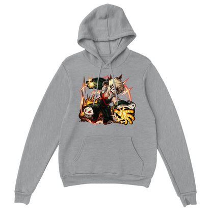 My Hero Academia | Bakugo | Anime Hoodie (Unisex)-Hoodie-Monkey Ninja-Grey-S-Monkey Ninja