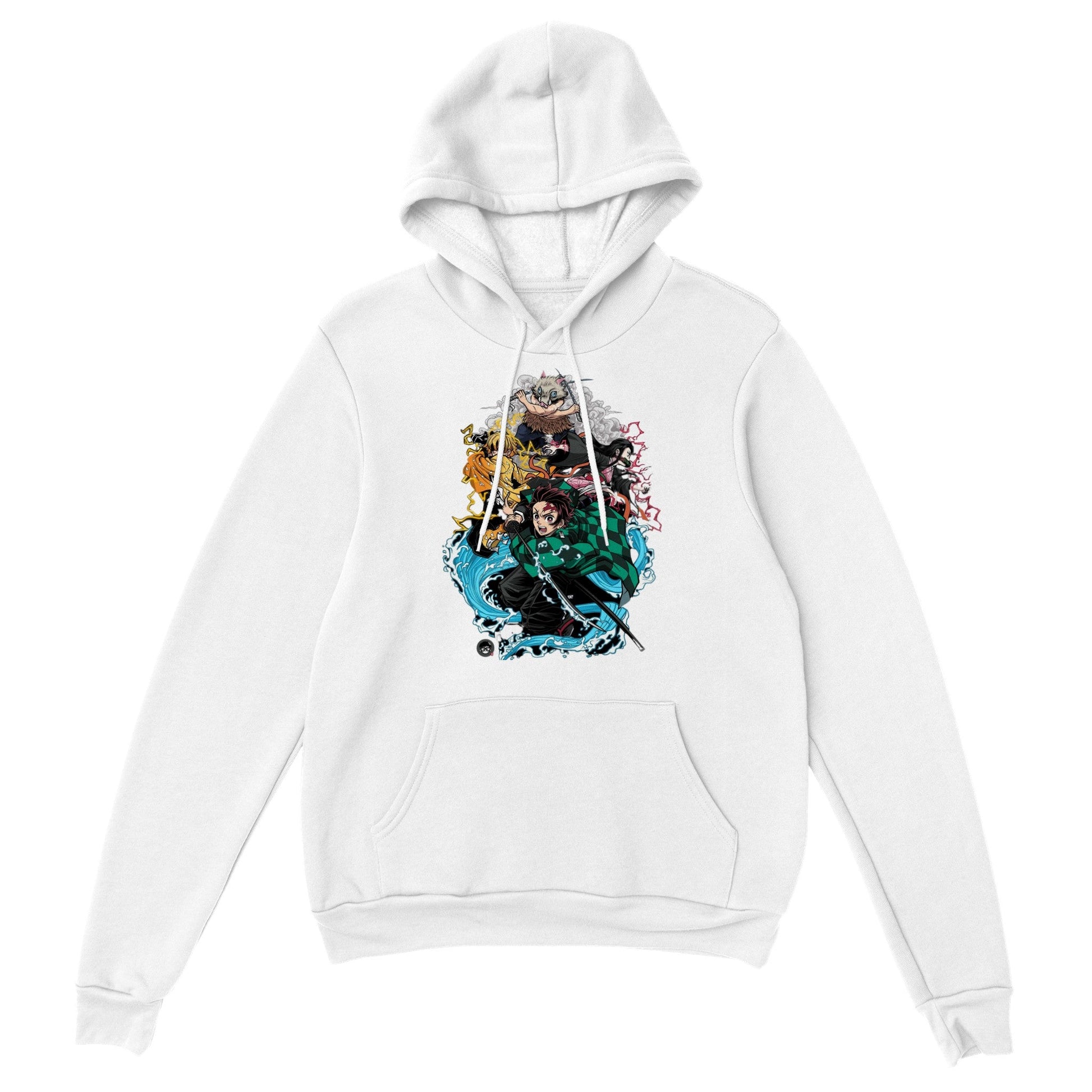 Demon Slayer | Tanjiro | Anime Hoodie (Unisex)-Hoodie-Monkey Ninja-White-S-Monkey Ninja