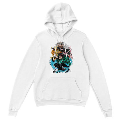 Demon Slayer | Tanjiro | Anime Hoodie (Unisex)-Hoodie-Monkey Ninja-White-S-Monkey Ninja