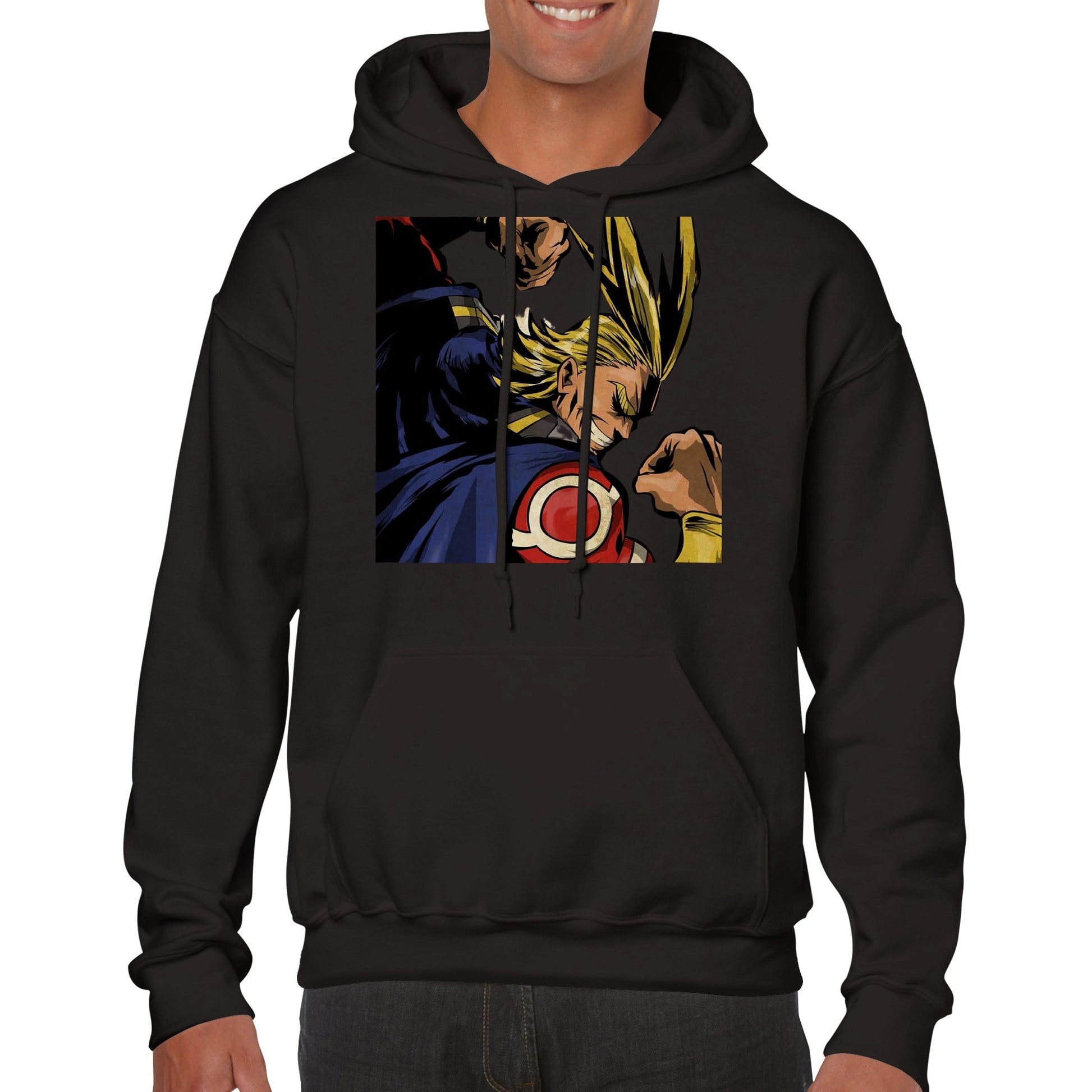 My Hero Academia | All Might | Anime Hoodie (Unisex)-Hoodie-Monkey Ninja-Black-S-Monkey Ninja