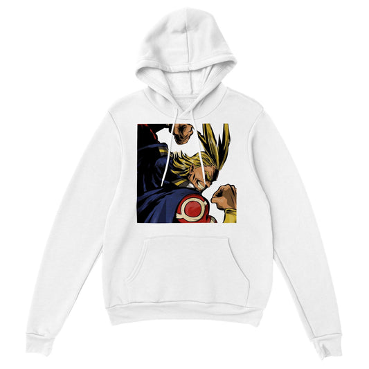 My Hero Academia | All Might | Anime Hoodie (Unisex)-Hoodie-Monkey Ninja-White-S-Monkey Ninja