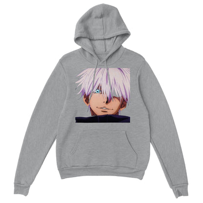 Jujutsu Kaisen | Gojo Satoru | Anime Hoodie (Unisex)-Hoodie-Monkey Ninja-Grey-S-Monkey Ninja