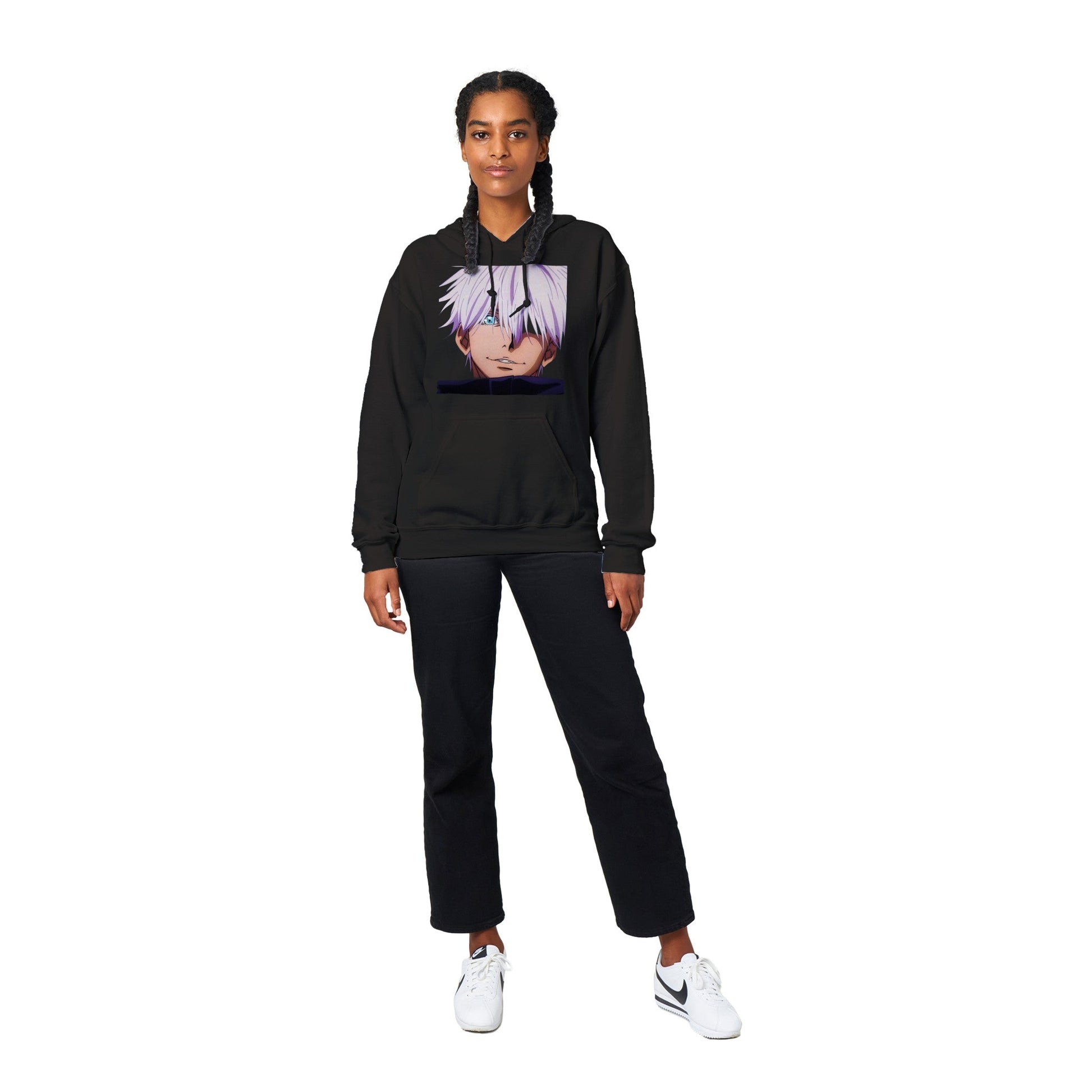 Jujutsu Kaisen | Gojo Satoru | Anime Hoodie (Unisex)-Hoodie-Monkey Ninja-Black-S-Monkey Ninja
