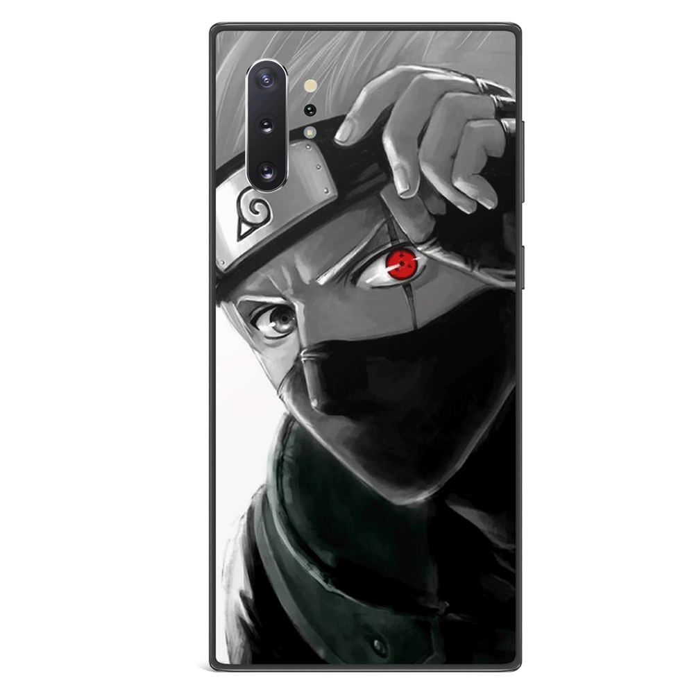 Kakashi Sharingan Put Headband Up Tempered Glass Soft Silicone Samsung Case