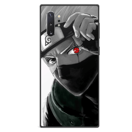 Kakashi Sharingan Put Headband Up Tempered Glass Soft Silicone Samsung Case