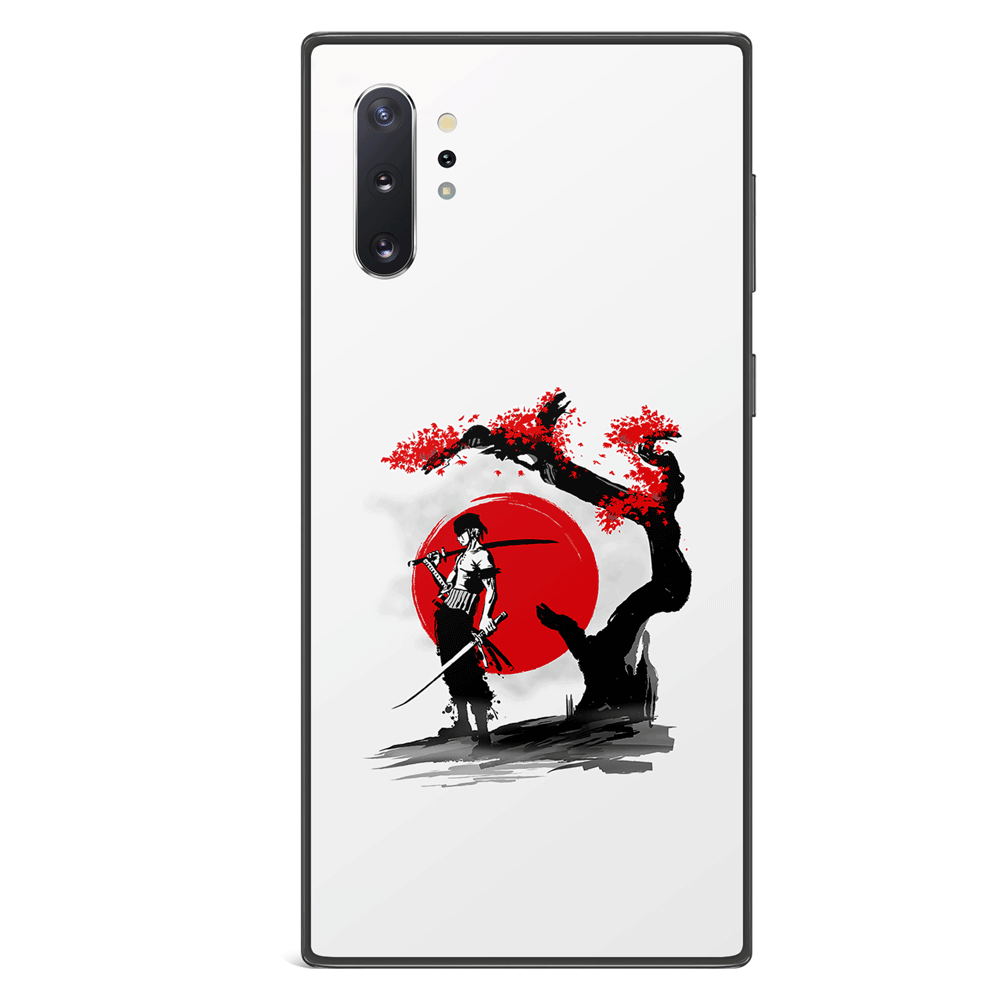 One Piece Zoro Ink Painting Samsung Tempered Glass Soft Silicone Phone Case