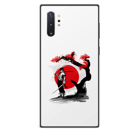 One Piece Zoro Ink Painting Samsung Tempered Glass Soft Silicone Phone Case