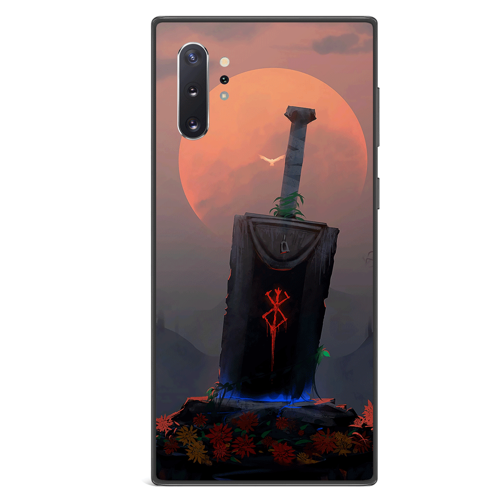 Berserk Goodbye my friend Tempered Glass Soft Silicone Samsung Case