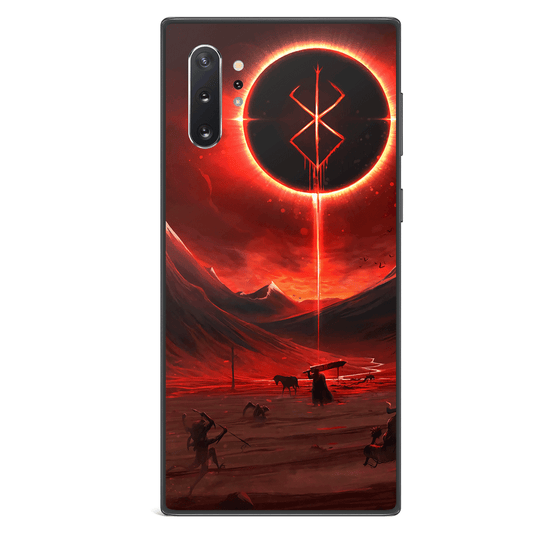 Berserk Demon Mark Tempered Glass Soft Silicone Samsung Case