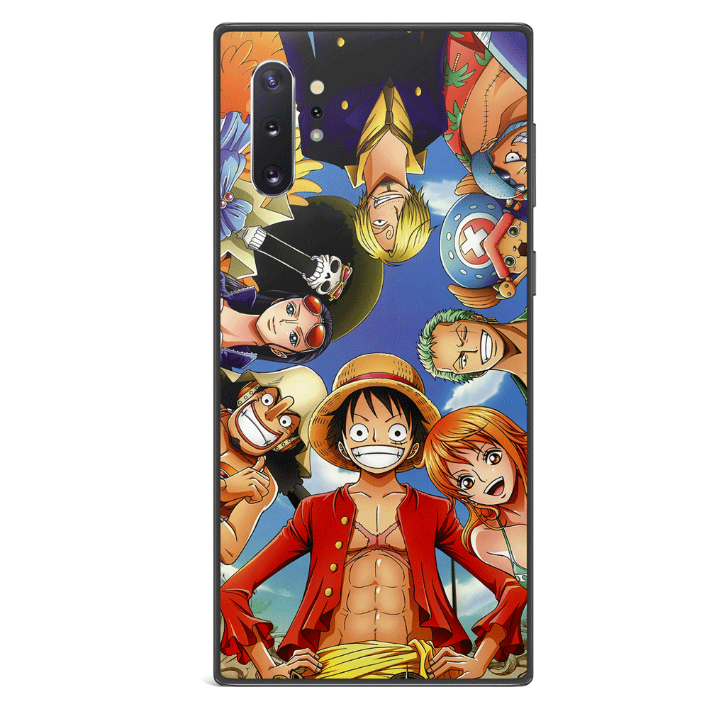 One Piece Looking at you Tempered Glass Soft Silicone Samsung Case