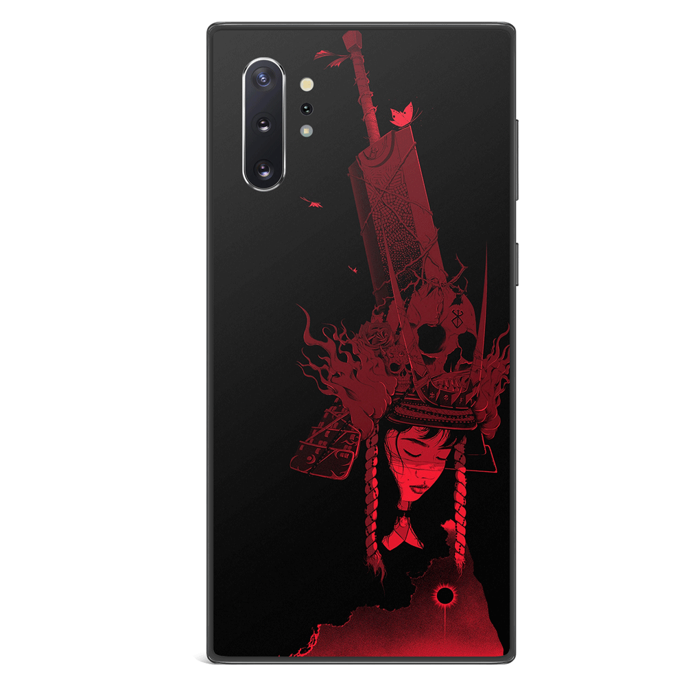 Berserk The Eclipse Red Silhouette Tempered Glass Soft Silicone Samsung Case