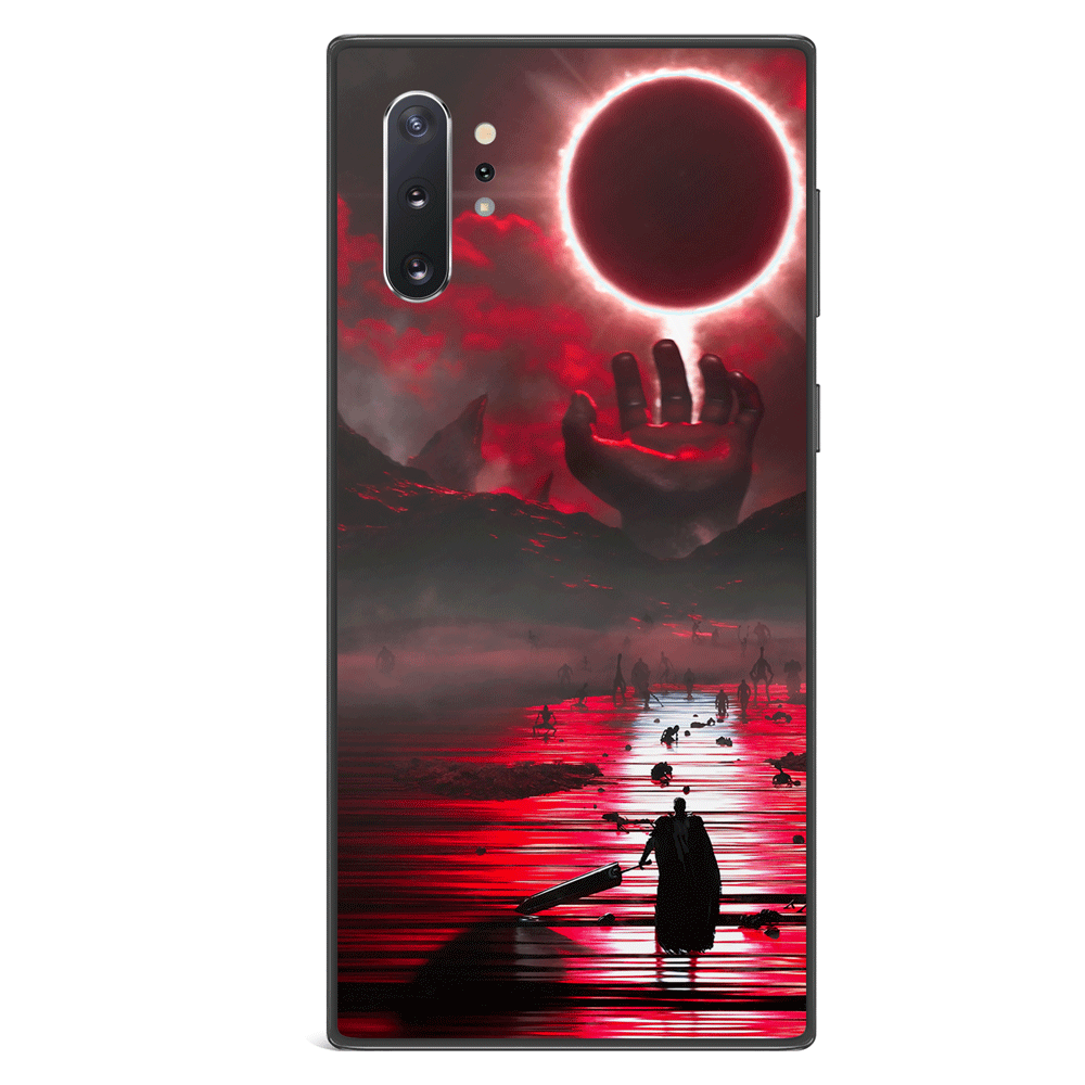 Berserk The Eclipse Red Hand Tempered Glass Soft Silicone Samsung Case