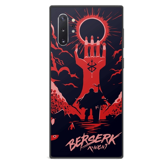 Berserk Back Silhouette Guts Tempered Glass Soft Silicone Samsung Case-Phone Case-Monkey Ninja-Galaxy S9-Monkey Ninja