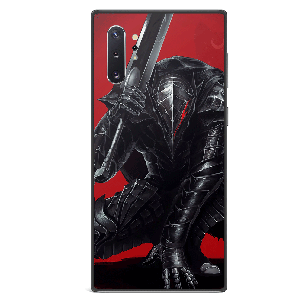 Berserk Luxurious Bberserker Armor Tempered Glass Soft Silicone Samsung Case