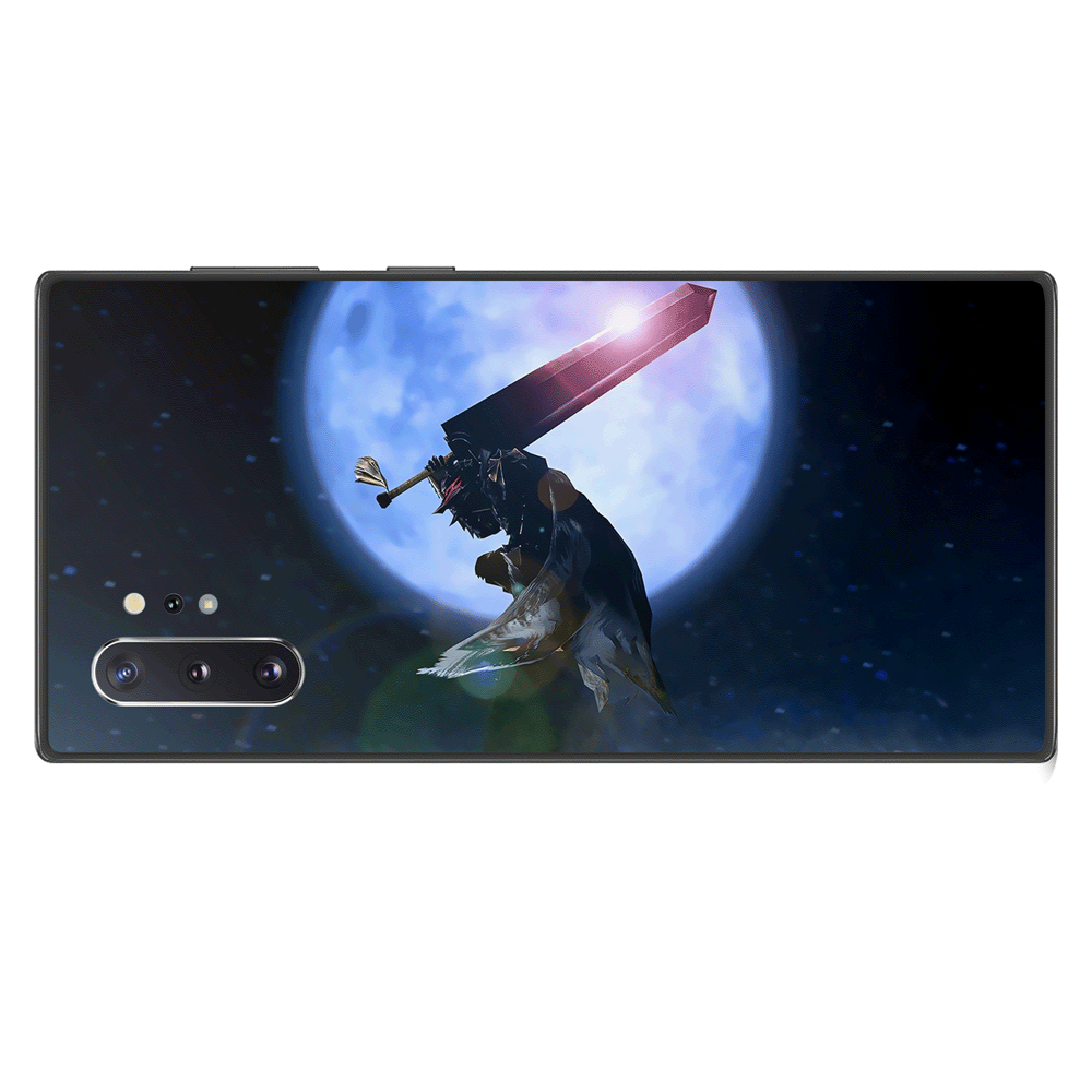 Berserk Moon Tempered Glass Soft Silicone Samsung Case