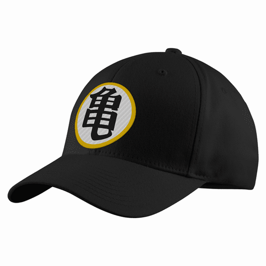 Dragon Ball Embroidered Adjustable Kame Symbol Structured Twill Cap - KRILLIN-Clothing-Monkey Ninja-Black-Monkey Ninja