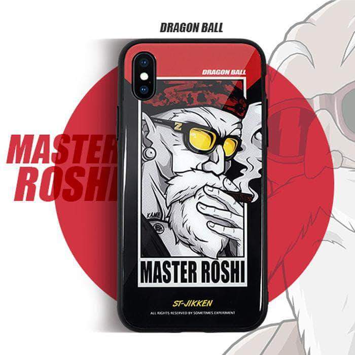 ??TMEPERED GLASS??Dragon ball Roshi ST-Master Tempered Glass Phone Case