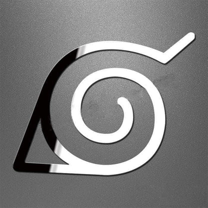 Wood leaf village logo mobile computer metal sticker-Others-Monkey Ninja-Big-Silver-Monkey Ninja